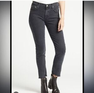 Agolde Toni Jeans Skinny Black 26 Raw Hem